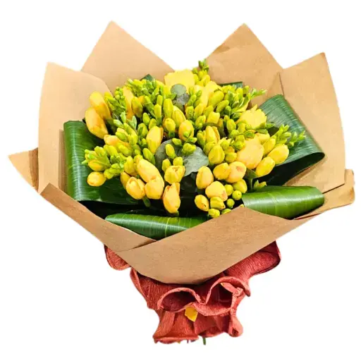 Ramo de fresias amarillas